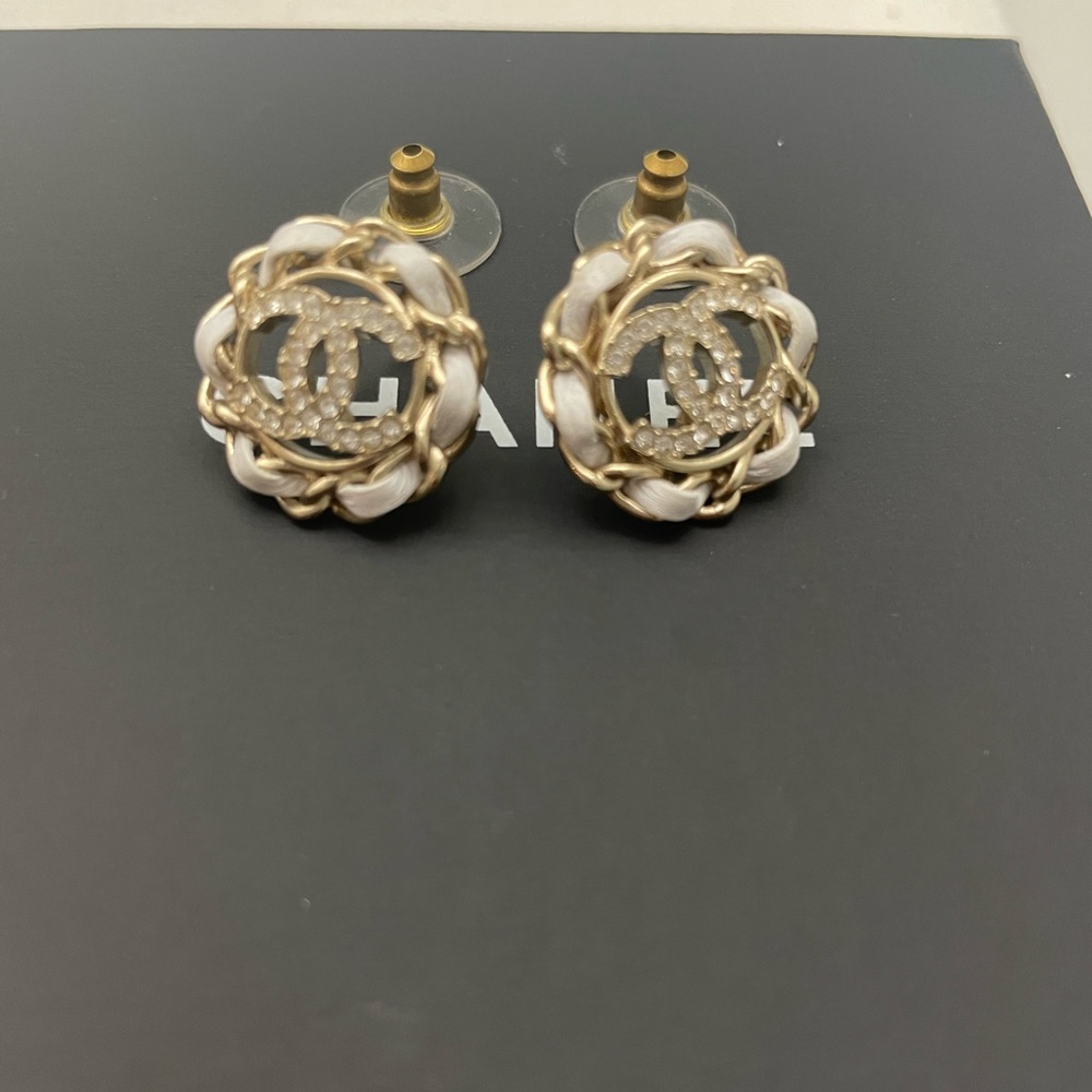 ***S0Ld**on another platform. Chanel Earrings. Chain Around CC Stud Earrings